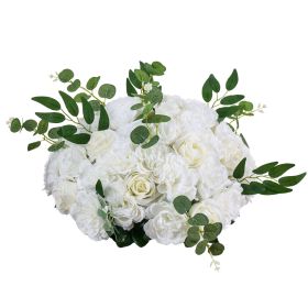 Flower Balls Arrangement Bouquet 10 PCS, 17.7-Inch Diameter Artificial Flower Balls Wedding White Roses Centerpieces