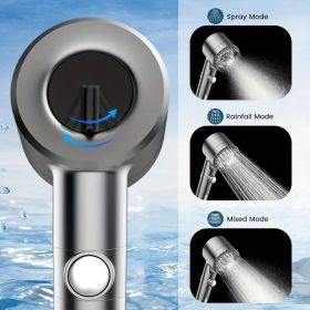 High Pressure Shower Head with Handheld & Filter, 3 Spray Modes, 5 Replacement Filters, Hydro Jet Power Wash for Hard Water (Color: Upgraded 9-piece set with 5 filters)